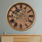 Phantom Dial Luxury Designer Watches Wall Clock For Living Room With Moving Gear Mechanism Buy Wall Clock Online - Big (Steel Body)