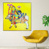 Divine Bull Journey Decorative Hand painting for Home Decor (With outer Floater Frame)