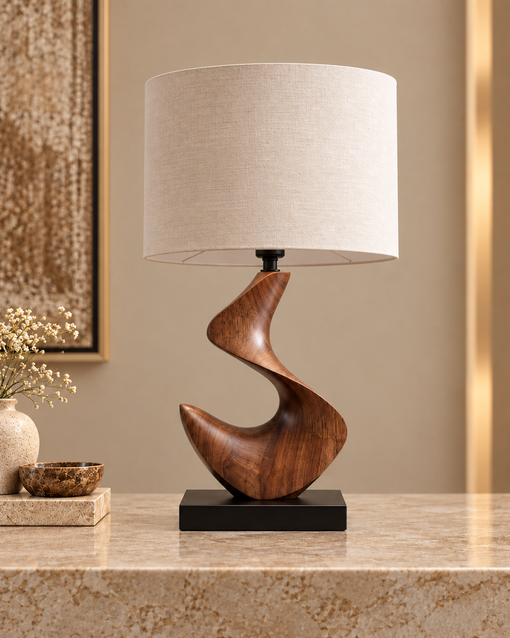 Abstract Curve Table Lamp & Home Decoration Items