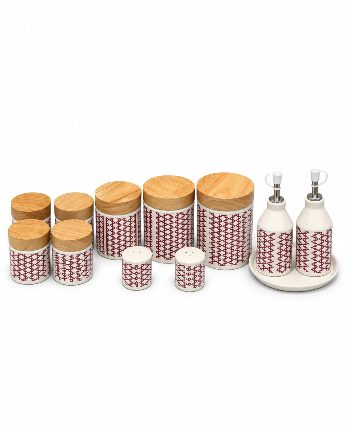 Red Mosaic Containers Box For Pantry Organization