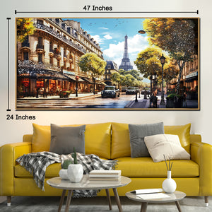 The Eiffel Street Crystal Glass Framed Wall Paintings For Home & Wall Decoration items