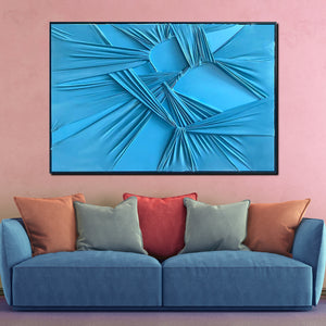 The Unseen Symphony Modern Wall Art - Blue ( 32 x 47 Inches )