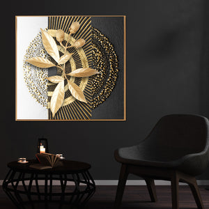 Golden Foliage Charm Canvas Print