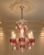Celestia Grandeur Chandelier for Home & item for Home Decoration - Red