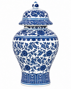 Indigo Temple Decorative jar & Items for Room Decoration (Blue Pottery)