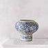 Blue Floral Harmony  Indoor Planter for Home - Medium