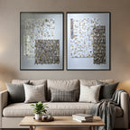 Shell Wave Wall Art Shadow Box & Wall Decoration Item - Set of 2