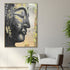 Tranquil Buddha 100% Hand Painted Wall Painting (With Golden Outer Floater Frame frame) (47x35.5 Inches)