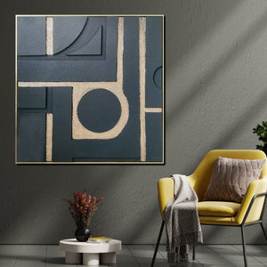 Golden Geometric Dreams Modern Wall Art (40 x 40 Inches)