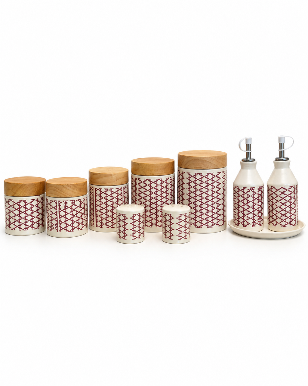 Red Mosaic Containers Box For Pantry Organization