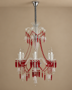 Celestia Grandeur Chandelier for Home & item for Home Decoration - Red