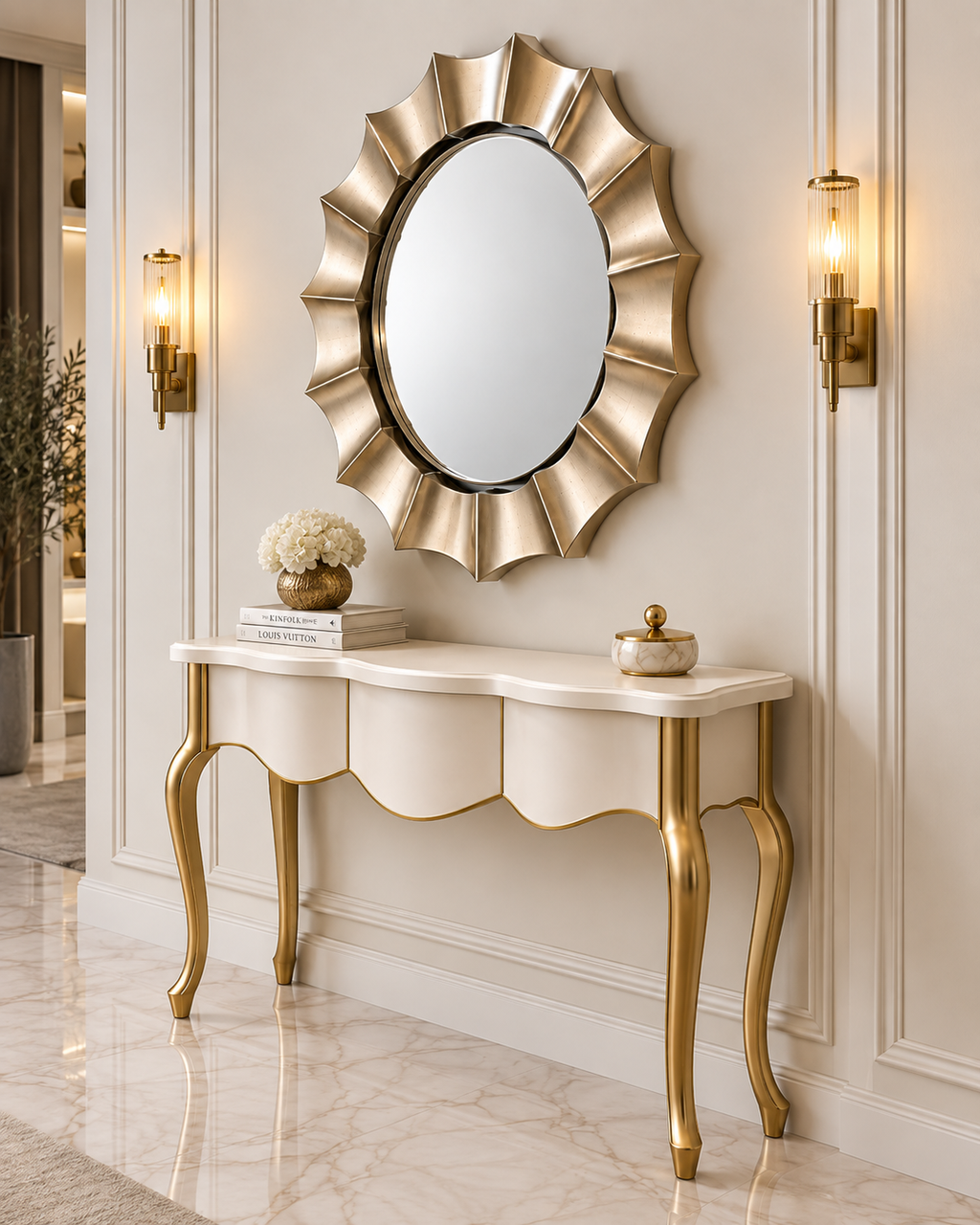 Aurora Sunray Designer Wall Mirror For Home