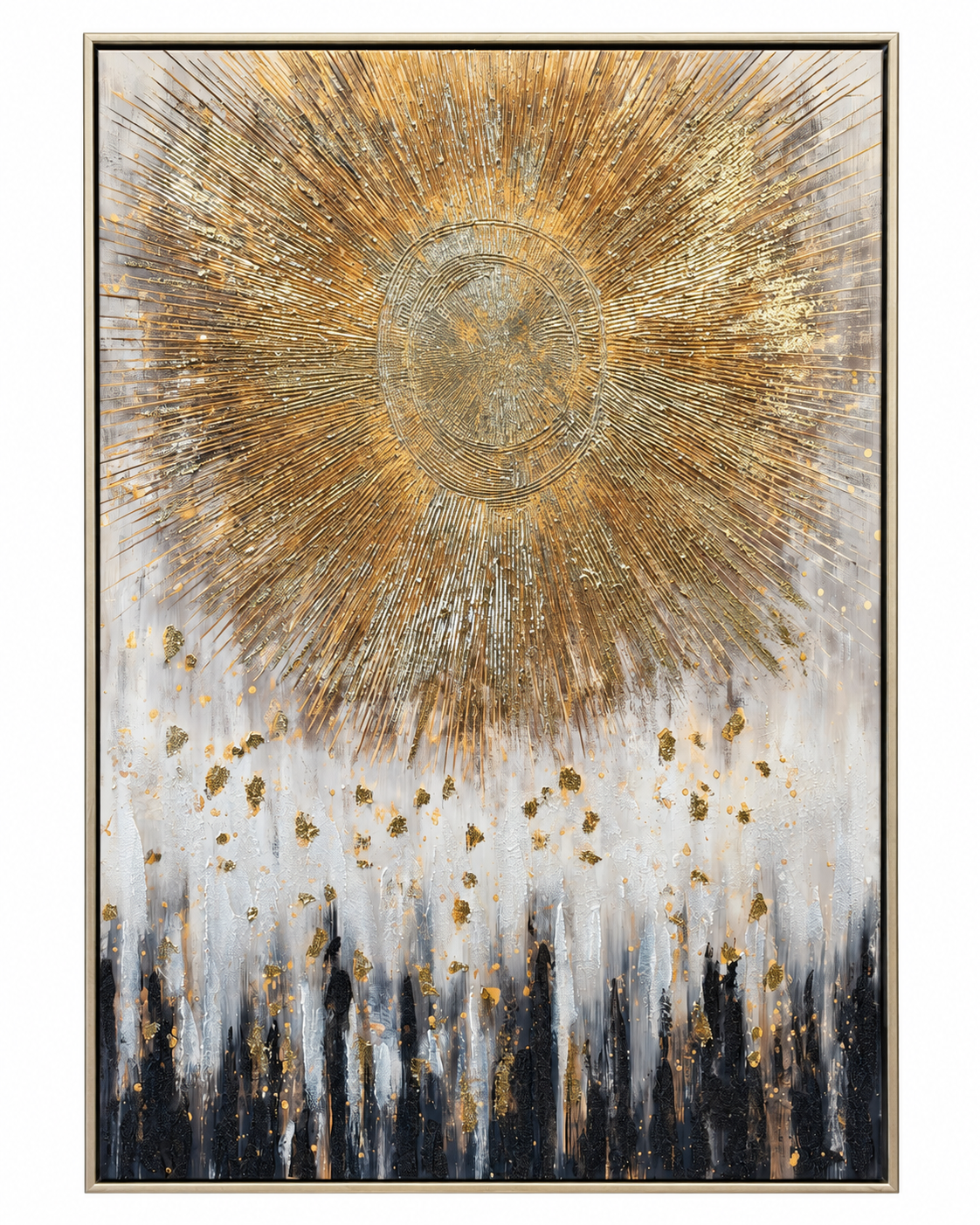 Light Beyond Hand painting for Home & Wall Decoration Item (With Outer Floater Frame) (47x31.5 Inches)