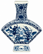Warrior Chronicle Decorative Vase & Showpiece for Home & Item for Home Decoration (Blue Pottery)