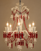Celestia Grandeur Chandelier for Home & item for Home Decoration - Red