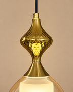 The Seranova Chandelier for Home & Item for Home Decoration - Single Pendent ( Amber )