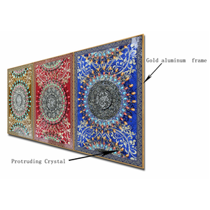 Radiant Heritage Crystal Glass Painting - Set Of 3