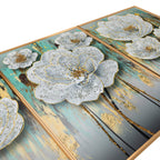 Rosy Reflections Crystal Glass Wall Decor Paintings for Wall Decoration at Home - Set of 3