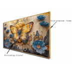 Butterfly Garden Crystal Glass Art Wall Painting For Home Décor