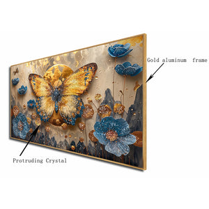 Butterfly Garden Crystal Glass Art Wall Painting For Home Décor