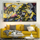 Cosmic Horses Hand Wall Painting For Home (Comes With an Outer Floater Frame)