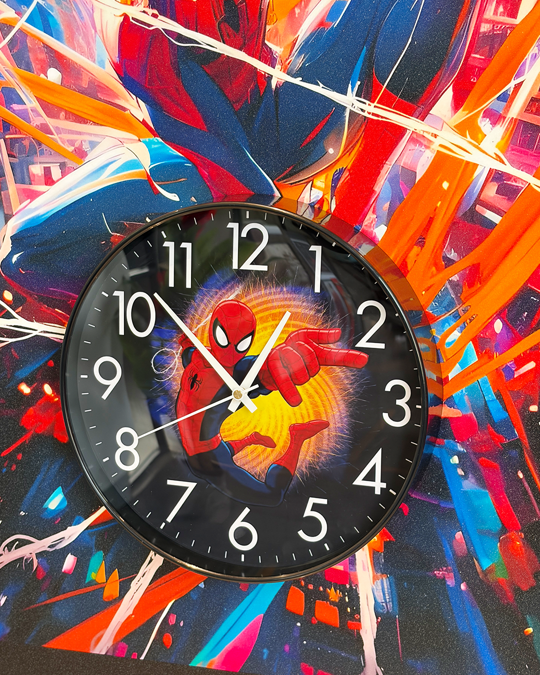 Spiderverse Pop Art Shadow Box With Clock & Wall Decoration Item