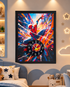 Spiderverse Pop Art Shadow Box With Clock & Wall Decoration Item