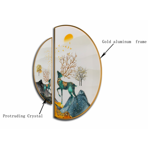 Luminous Lagoon Crystal Glass Painting