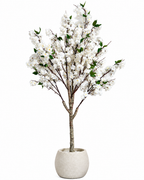 Sichuan Cherry Blossom Artificial Indoor Plant For Home ( Natural feel )  ( 4.6 Feet )