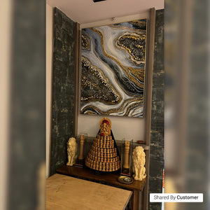Gilded Glamour Resin Art Wall Painting