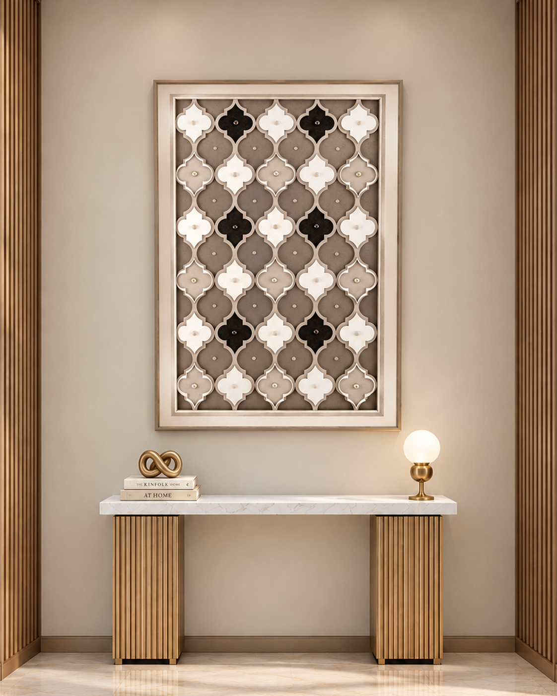 Mosaic Symphony Hand Painted Decorative Wall Paintings for Living Room