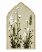 Wildflower Serenity Hand painting for Home Wall (With Outer Floater Frame) (47x31.5 Inches)