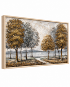 Whispering Trees Hand Painted Decorative Wall Paintings for Living Room