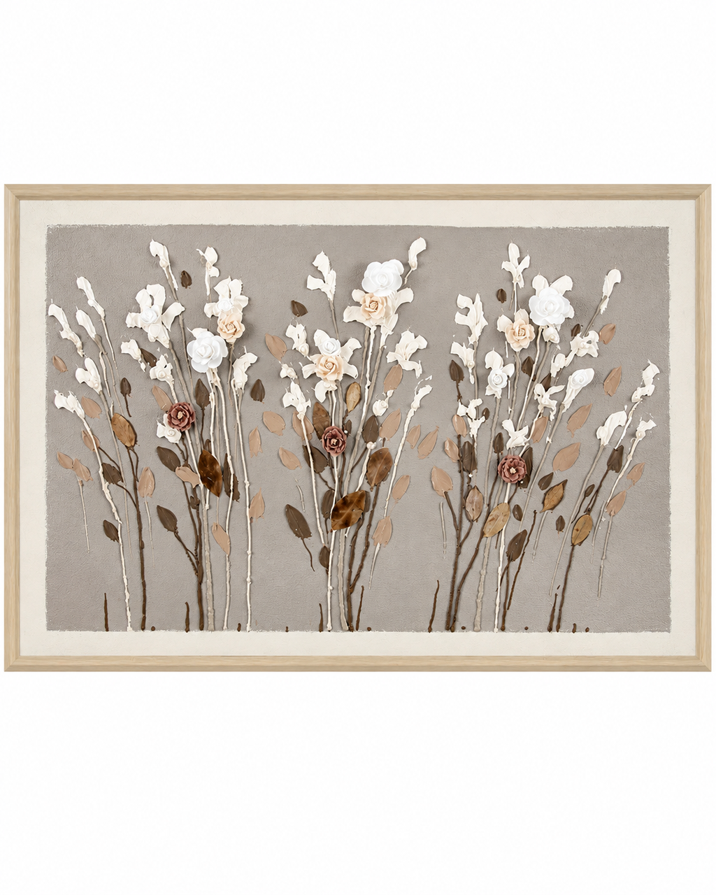 Whispering Florals Hand painting for Home & Wall Decoration Item (With Outer Floater Frame) (47x31.5 Inches)