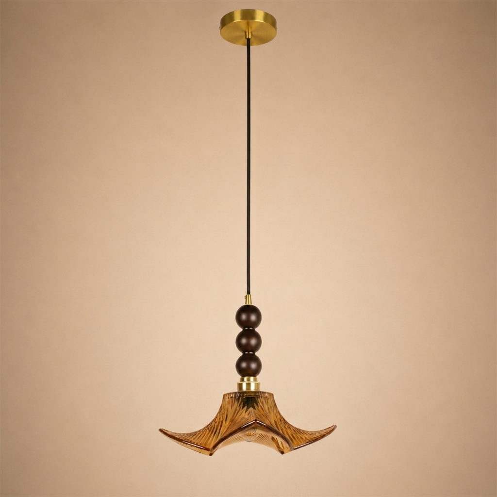 Ebon Flora Pendant Light For Home  & Item  for Home Decoration - Amber