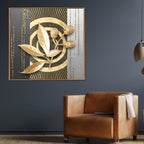 Golden Leaf Radiance Canvas Wall Art Print