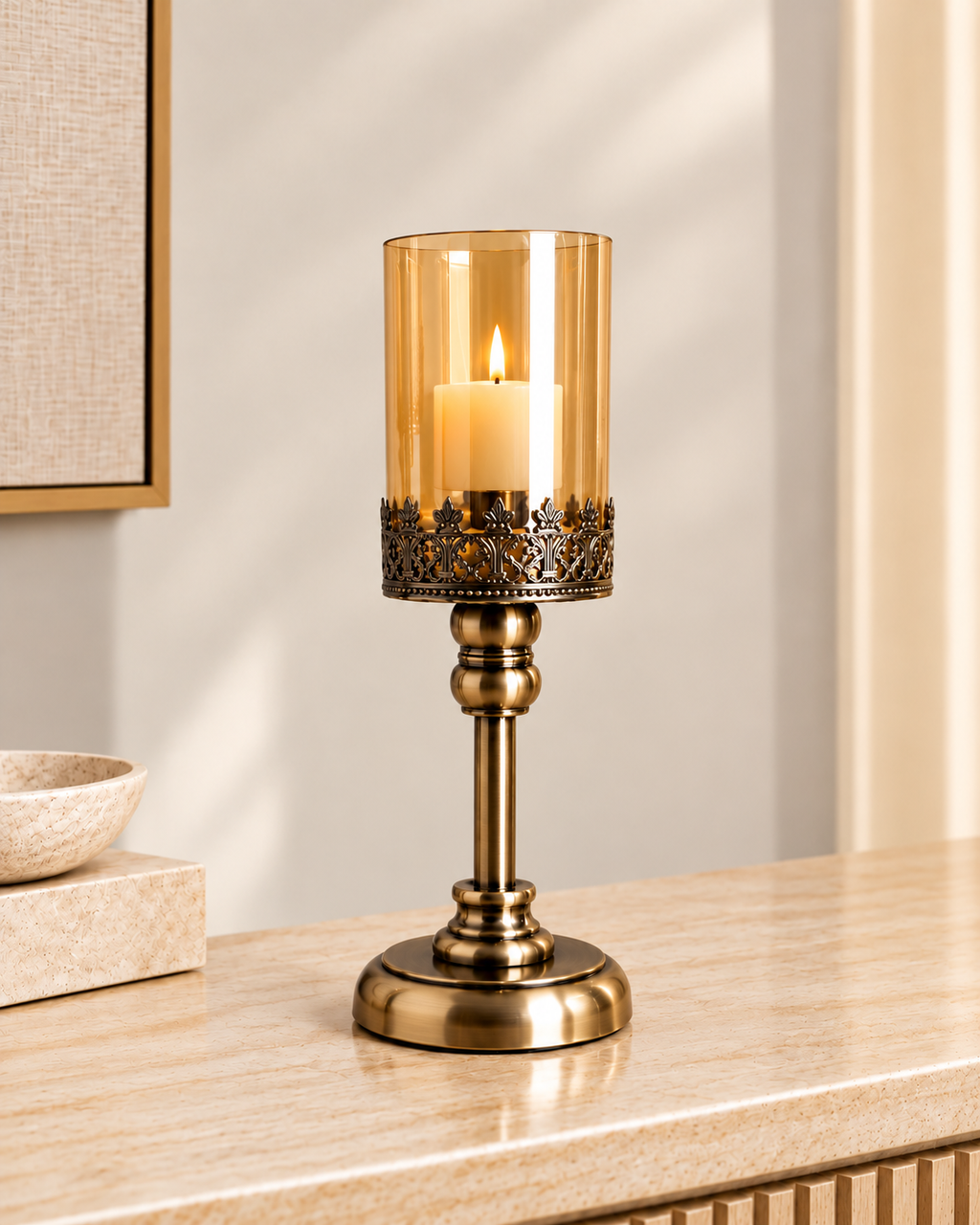 Classic Allure Candle Stand For Home & Item for Home Decoration - Medium