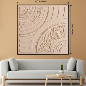 Ivory Horizons Modern Wall Art (40 x 40 Inches)