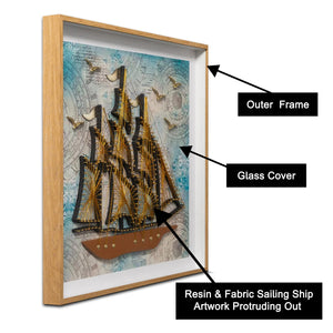 Captain's Pride  Shadow Box Wall Decoration Piece