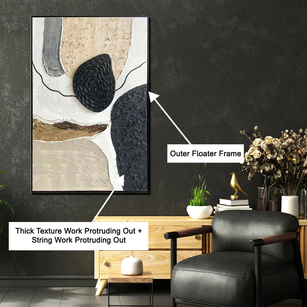 Urban Essence 100% Hand Wall Painting For Home ( 32 x 47 Inches )