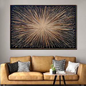 Aurora Flare 100% Hand Wall Painting For Home ( 32 x 47 Inches )