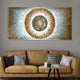 Solar Flare Hand Wall Paintings for Home (Comes With an Outer Floater Frame) (28x55 Inches)