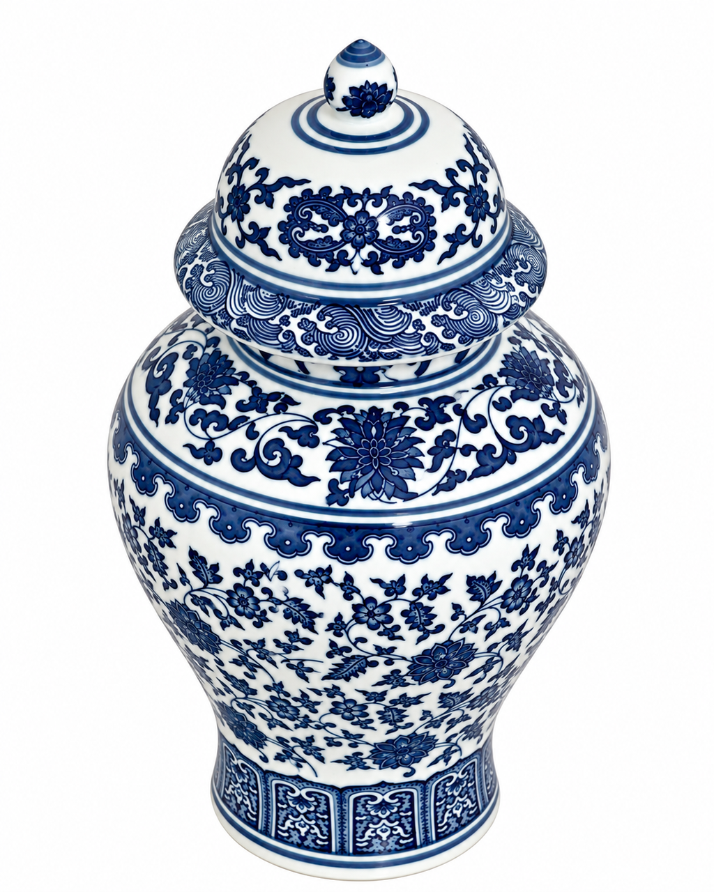Indigo Temple Decorative jar & Items for Room Decoration (Blue Pottery)