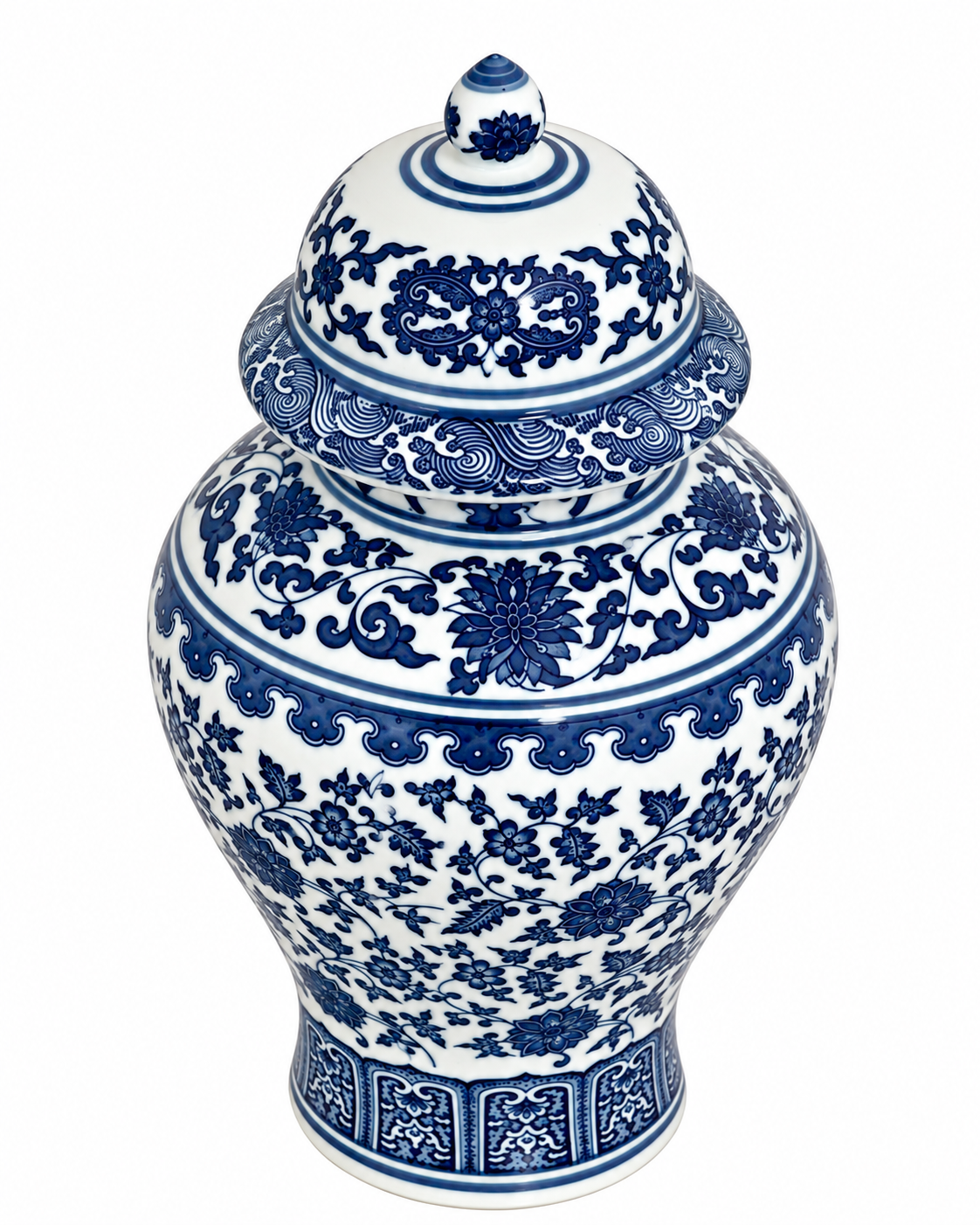 Indigo Temple Decorative jar & Items for Room Decoration (Blue Pottery)