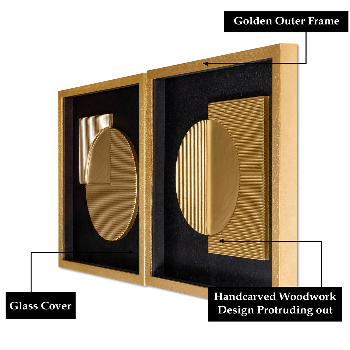 Luxe Symmetry Shadow Box for Wall Decoration