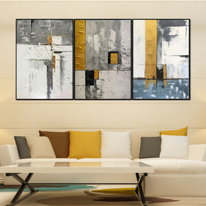 Abstract Art Inspired Framed Canvas Wall Art - Set of 3