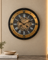 Elite Hour Luxury Designer Silent Movement Wall Clock With Moving Gear Mechanism (Steel Body)