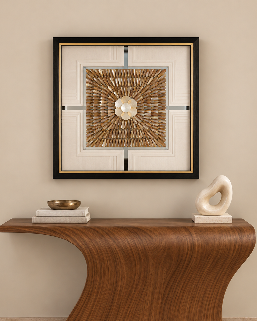 Floral Illusion Shadow Box and Wall decoration item