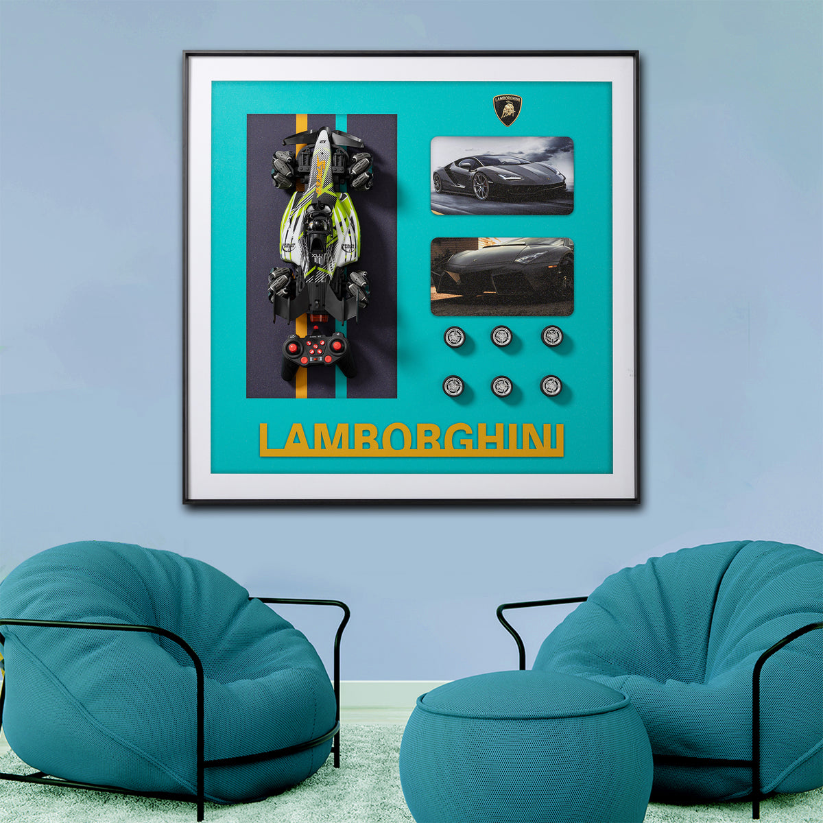 Lamborghini Speed Pop Art Shadow Box & Wall Decoration Item