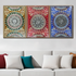 Radiant Heritage Crystal Glass Colorful Paintings for Living Room - Set Of 3